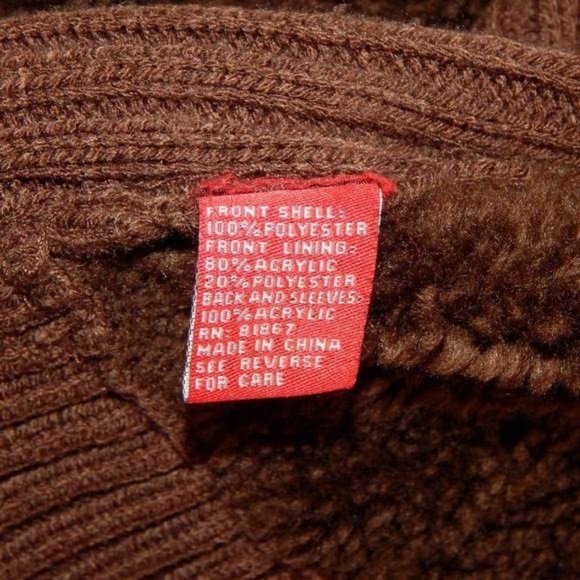 Vintage JJ BASICS Brown Multimedia Rib Knit Sherpa Faux Suede Sweater - Picture 5 of 5